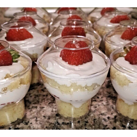 Oasis Creations Sunday Cup 3-ounce Dessert Cup Spoons & Lids 50 Count - Picture 2 of 8